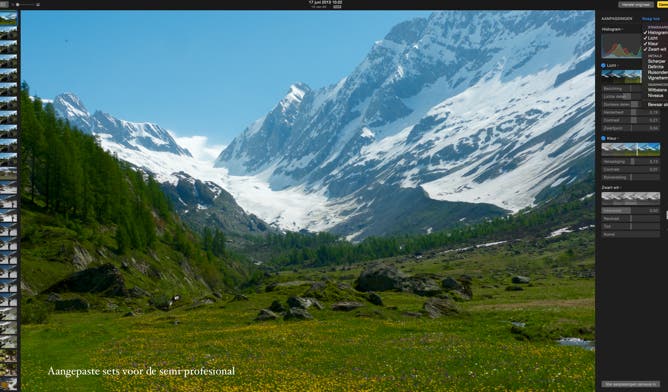 Alle bewerkingsfuncties voor Foto's voor Mac High Sierra toegelicht.